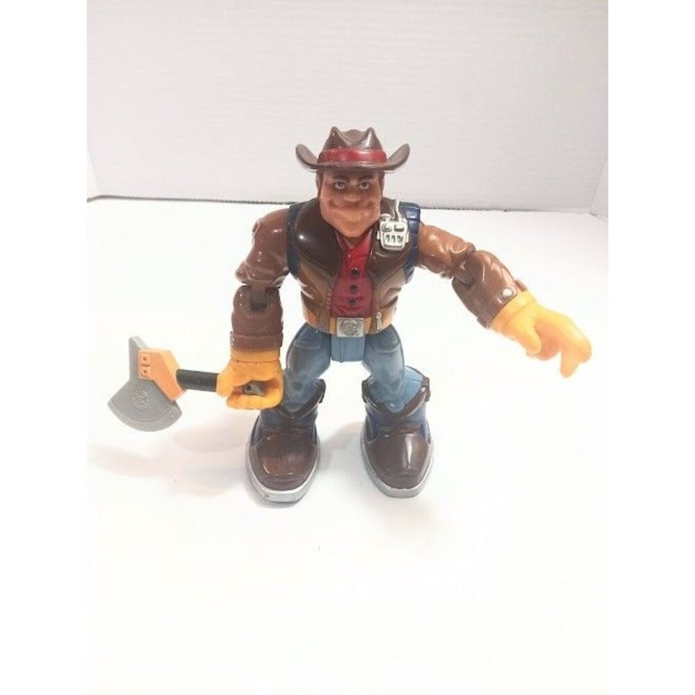 Fisher Price Mattel 2001 Rescue Heroes Brandon Irons Cowboy 6" Action Figure